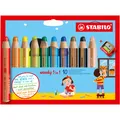 STABILO woody 3 in 1 Buntstift mit Spitzer (10x) (880/10-2)