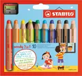 STABILO Multitalentstift woody 3 in 1 10er Karton Etui  inkl. Spitzer