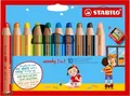 STABILO Buntstift Wasserfarbe Wachsmalkreide woody Spitzer