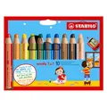 STABILO woody 3in1 multitalent potloden - 10dlg. met puntenslijpe