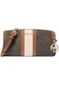 Michael Kors Becca kleine Schultertasche mit Streifen und Logoprint
