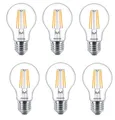 6x Philips LED Birne E27 warmweiß 4,3W = 40W 470lm EEK:F (Spektrum A-G)