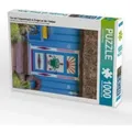 CALVENDO Puzzle Tür mit Tulpenstrauß in Zingst an der Ostsee 1000 Teile Lege-Größe 48 x 64 cm Foto-Puzzle Bild von Christian Müringer