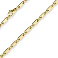 Schmuck Krone 3mm Armband Armkette Plattenkette aus 585 Gold Gelbgold 21cm Unisex