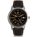 Messerschmitt Pilotenuhr in Unisexgröße Schwarz/Orange ME-385OPL