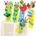Baker Ross Lesezeichen-Bastelsets „Bücherwurm“ - für Kinder zum Basteln - Geschenkidee - 4 Stück