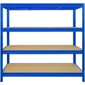 Weitspannregal Steckregal Schwerlastregal Kellerregal RIESENAUSWAHL blau 177x160x60 cm - Blau