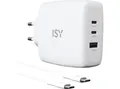 ISY IAC-5100-WT GAN Ladegerät universal, Weiß 100 Watt