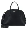 Coccinelle Leder Handtasche Schultertasche Tylde Calf Handbag Smooth Leather Noir schwarz
