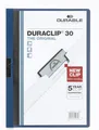Durable Klemm-Mappe Duraclip (Original 30, Hartfolie, bis 30 Blatt A4, Beutel à 5 Stück) dunkelblau, 222707