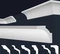 MARBET DESIGN Stuckleisten XPS Styropor weiß - Deckenleisten Deckenstuck Leisten E-Leisten - (2 Meter / 1 Leiste E-12)