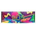 Banner 80er Jahre Bad Taste Party 80s Party Dekobanner Mottoparty Fahne