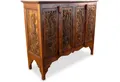 livasia Sideboard Sideboard Massivholz 100x40x80cm Akazie handgeschnitzt Drachen