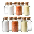 MamboCat 12er Set Gewürzgläser | Füllmenge 300 ml | Wiederverwendbare Glasdose + Korkverschluss | hochwertiges rundes Glas | Aufbewahrung von Tee Kräutern Gewürzen