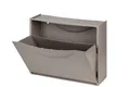 Schuhschrank Schuhregal Schuhkipper Schuhständer für Schuhe Rattan Design Taupé