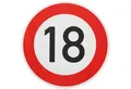 BauSupermarkt24 Verkehrsschild Verkehrszeichen - Verkehrsschild 18km/h 274-18 420mm