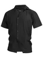 Indicode Herren INLamgo Kurzarmhemd mit Kent-Kragen | Herrenhemd gestreift Kurzarm Hemd Black, L