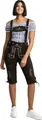 Steigenhöfer Traditionelle Kniebund-Lederhose für Damen mit Trägern Dunkelbraun 38