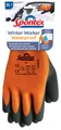 Spontex Winter Worker Waterproof Handschuhe, Wasserfeste Arbeitshandschuhe mit zweilagigem Innenfutter, hoher Kälteschutz, Latexbeschichtung, Größe M, 1 Paar, 12322087, Orange/Schwarz, M (1 Paar)
