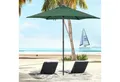 Outsunny Sonnenschirm sechseckig, windfest, stabil, LxB: 196x196 cm, Balkonschirm, Strandschirm, für Strand Balkon Terrasse Garten, Grün