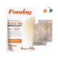 6Packungen x 50Gram Fonday Wiederaufladbare Silikagel-Trockenmittel-Pakete in Lebensmittelqualität, schnell reaktivierbar, Trockenmittelbeutel, Feuchtigkeitsanzeige, Orange bis Grün