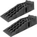 TRUTZHOLM 2x Auffahrrampe mit Überfahrstopper 90x28x22cm 5t Traglast Kunststoff