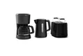 Klarstein Frühstücks-Set Velaire (3-tlg), Toaster 800W Wasserkocher 1,7 L 2200W Kaffeemaschinen 900W Schwarz