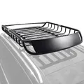 DREAMADE Auto Dachkorb Universal, Dachgepäckträger schwarz, Dachträger, Dach Gepäckträger, Gepäckkorb aus Stahl, Autodach Gepäckträger Regal, Schwarz
