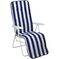 BEST Relaxliege "Chiemsee", Stahl, inkl. Auflage - weiss