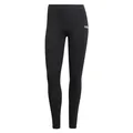 Adidas Damen Essentials LINEAR Cotton Leggings, Black/White, L (L) (JG8621)