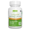 Longvida Curcumin 500 mg, hochdosiert, 285x höhere Bioverfügbarkeit als standard Kurkumin, sichere Langzeitanwendung, vegan, 30 Kapseln
