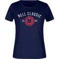 Damen-T-Shirt Nell Klassisch, S - Schwarz/Weiß - 40