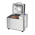 Unold Backmeister® Edel 68456 - Brotbackautomat Edelstahl, 550W, 750–1000g, 14 Programme, glutenfrei, LCD-Display, Zeitvorwahl 15 h, Warmhaltefunktion, Keramikbeschichtung