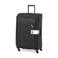 paklite Reisekoffer 4 Rollen, Weichschalen Rollkoffer groß, erweiterbar, Derby, Stilvoller Trolley mit Dehnfalte, TSA Schloss, 77 cm, 102-115 Liter