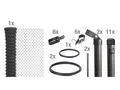 ALBERTS Set Maschendrahtzaun zum Einbetonieren, anthrazit (1000 mm)