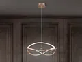Große LED Pendelleuchte CHARIVARI Messing matt, Ø 62cm
