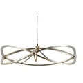 Trio LED-Pendelleuchte messing matt  geschwungen   ¦ gold ¦ Maße (cm): H: 150  Ø: 62.0