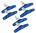 BAYLI V-Brake 6 Stück Fahrrad Bremsen Set für Shimano, 3 Paar Bremsschuhe BLAU für
