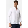 Indicode Langarmhemd Herren Brayden Herrenhemd Langarm mit Button-Down-Kragen weiß XXL