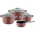 WMF Fusiontec Mineral Pro Topf- und Pfannenset 4-teilig Rose Quartz