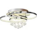 Lucande LED Deckenleuchte Keely 9624929 Dimmbar Modern in Chrom aus Metall 1-flammig Wohnzimmerleuchte