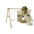 FATMOOSE Spielturm Stelzenhaus JazzyJungle mit Schaukel, Spielhaus & Rutsche