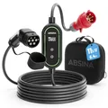 ABSINA mobile Wallbox 11kW - Typ 2 Ladekabel - EV Ladegerät 6,4m - Ladestation 