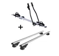 VDP Dachträger (Für Ihren Skoda Roomster 5J ab '06, Dachträger und Fahrradträger/Fahrradhalter im Set), Fahrradträger SAGITTAR + Dachträger VDP004 L kompatibel mit Skoda Roomster 5J ab '06