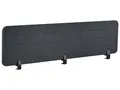 Beliani Schreibtisch Trennwand Akustik dunkelgrau 180 x 40 cm Befestigungsklammern Ziggy