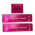 Wella Color Touch Plus 2 x 60 ml 77/03 mittelblond intensiv natur gold Intensivt