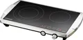 Doppelkochplatte CT 3400/E, Gehäuse aus Edelstahl, original SCHOTT Glaskeramik® Glaskeramik Kochfläche, energiesparend, 2 Kochzonen, versenkbare Knebel