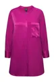 Ulla Popken große Größen Tunika 54+ beere Satintunika Patchlook Stehkragen