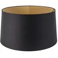 Baumwolllampenschirm Schwarz 40/45/25 Mit Goldener Innenseite