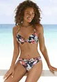 s.Oliver Push-Up-Bikini-Top "Marika", bedruckt, Gr. 38 - Cup C, schwarz-bedruckt Cup C